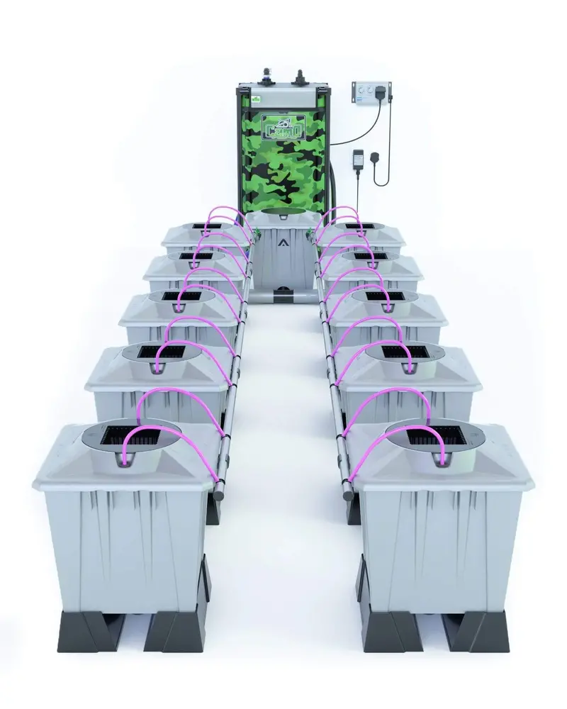 Alien Aero™ 10-Station 15L Hydroponic Grow System – Silver Series Pro 1