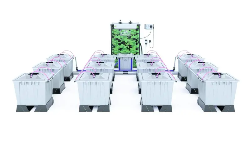 Alien Aero™ 12-Station 30L Hydroponic Grow System – Silver Series Pro 1