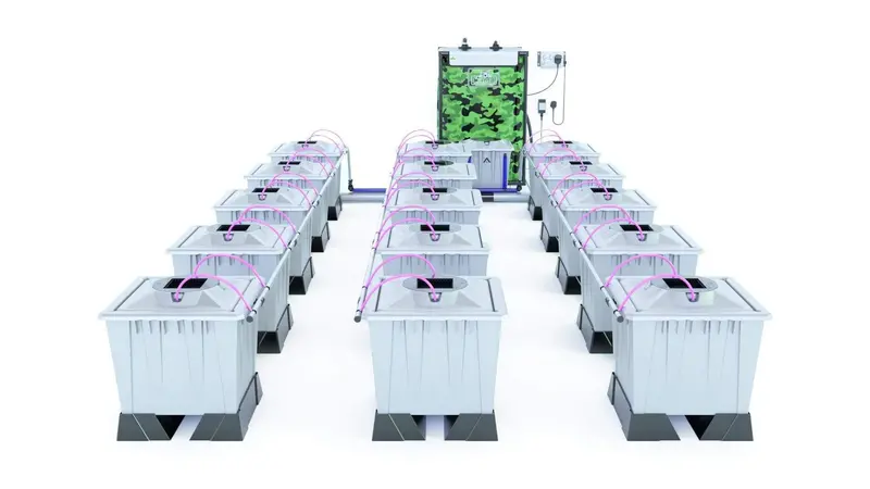 Alien Aero™ 15-Station 30L Hydroponic Grow System – Silver Series Pro 1
