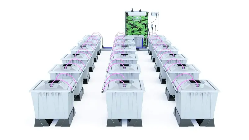 Alien Aero™ 18-Station 30L Hydroponic Grow System – Silver Series Pro 1