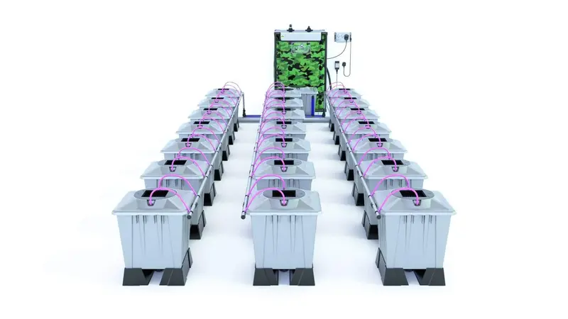 Alien Aero™ 21-Station 15L Hydroponic Grow System – Silver Series Pro 1