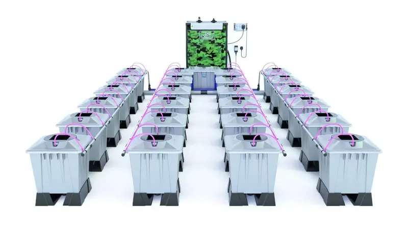 Alien Aero™ 24-Station 15L Hydroponic Grow System – Silver Series Pro 1