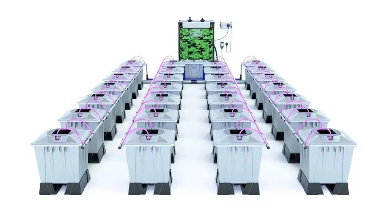 Alien Aero™ 28-Station 15L Hydroponic Grow System – Silver Series Pro 1
