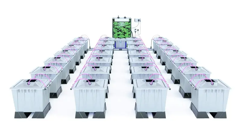 Alien Aero™ 28-Station 30L Hydroponic Grow System – Silver Series Pro 1