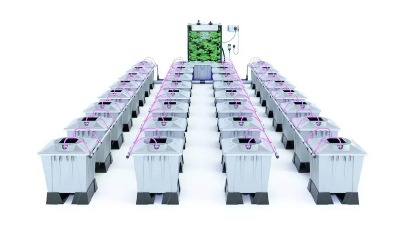 Alien Aero™ 32-Station 15L Hydroponic Grow System – Silver Series Pro 1