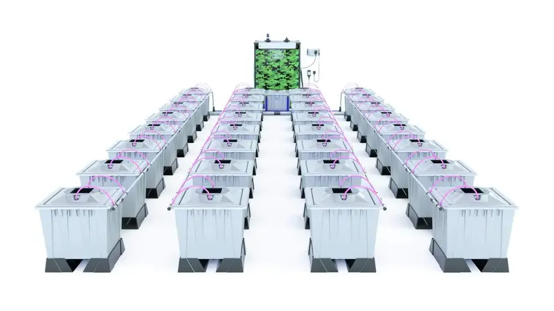 Alien Aero™ 32-Station 30L Hydroponic Grow System – Silver Series Pro 1