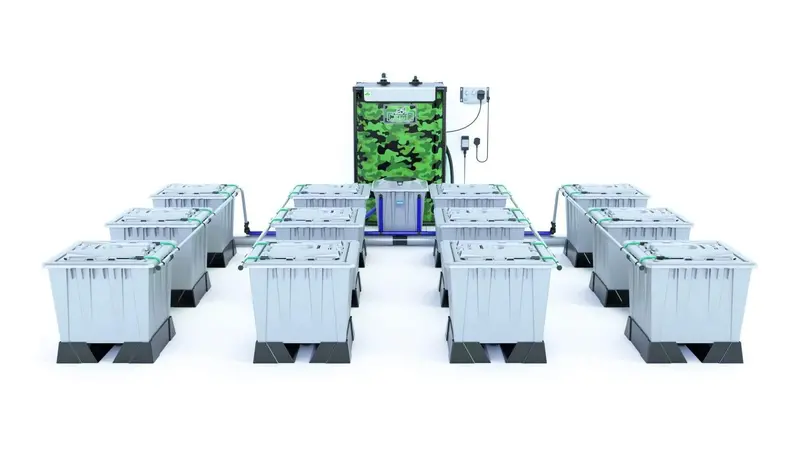 Alien Rain™ 12-Plant 30L Pro Silver Hydroponic System 1