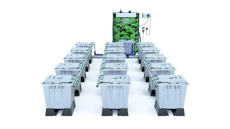 Alien Rain™ 15-Plant 15L Pro Silver Hydroponic System 1
