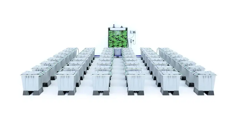 Alien Rain™ 48-Plant 15L Pro Silver Hydroponic System 1