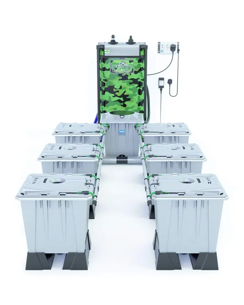 Alien Rain™ 6-Station 15L Drip Hydroponic System – Silver Series Pro 1