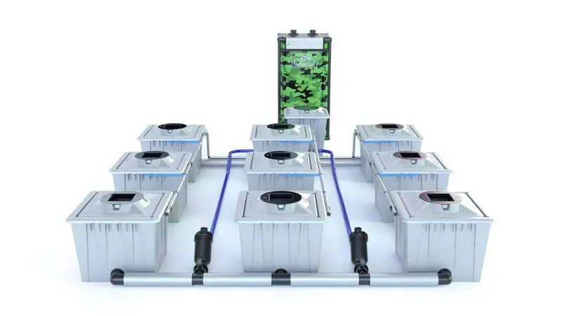 Alien Rdwc 9-Station 36L Hydroponic System – Silver Series Pro 1