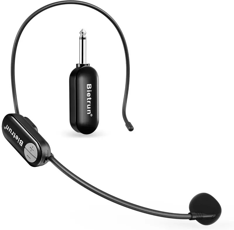 Bietrun Uhf Wireless Microphone System — Dual-Mode Headset & Handheld Mic With 165Ft Range For Karaoke, Fitness, Teaching, And Pa Use 1