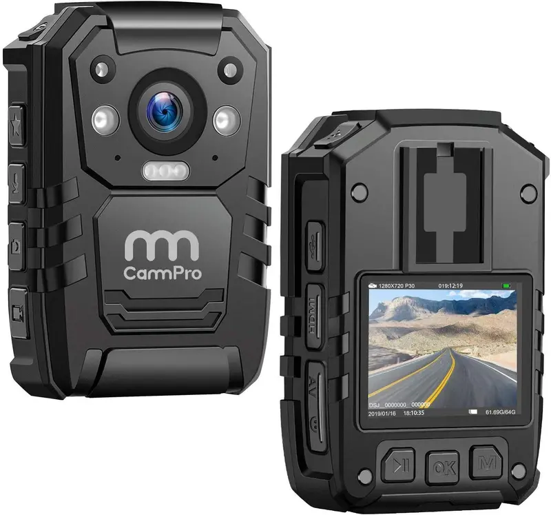 Cammpro I826 Police Body Camera – 1296P Hd Wearable Camera With Gps, Night Vision, 128Gb Storage & Waterproof Design 1