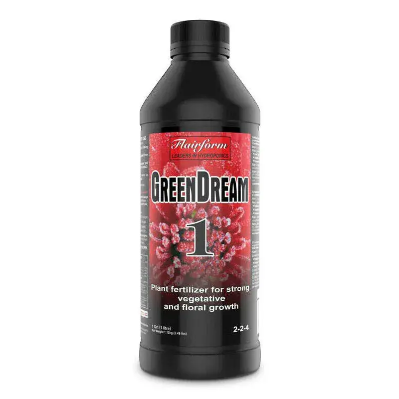 Flairform Greendream 1 Hydroponic Nutrient – Single-Part Formula For Hydro, Coco, And Soil 1