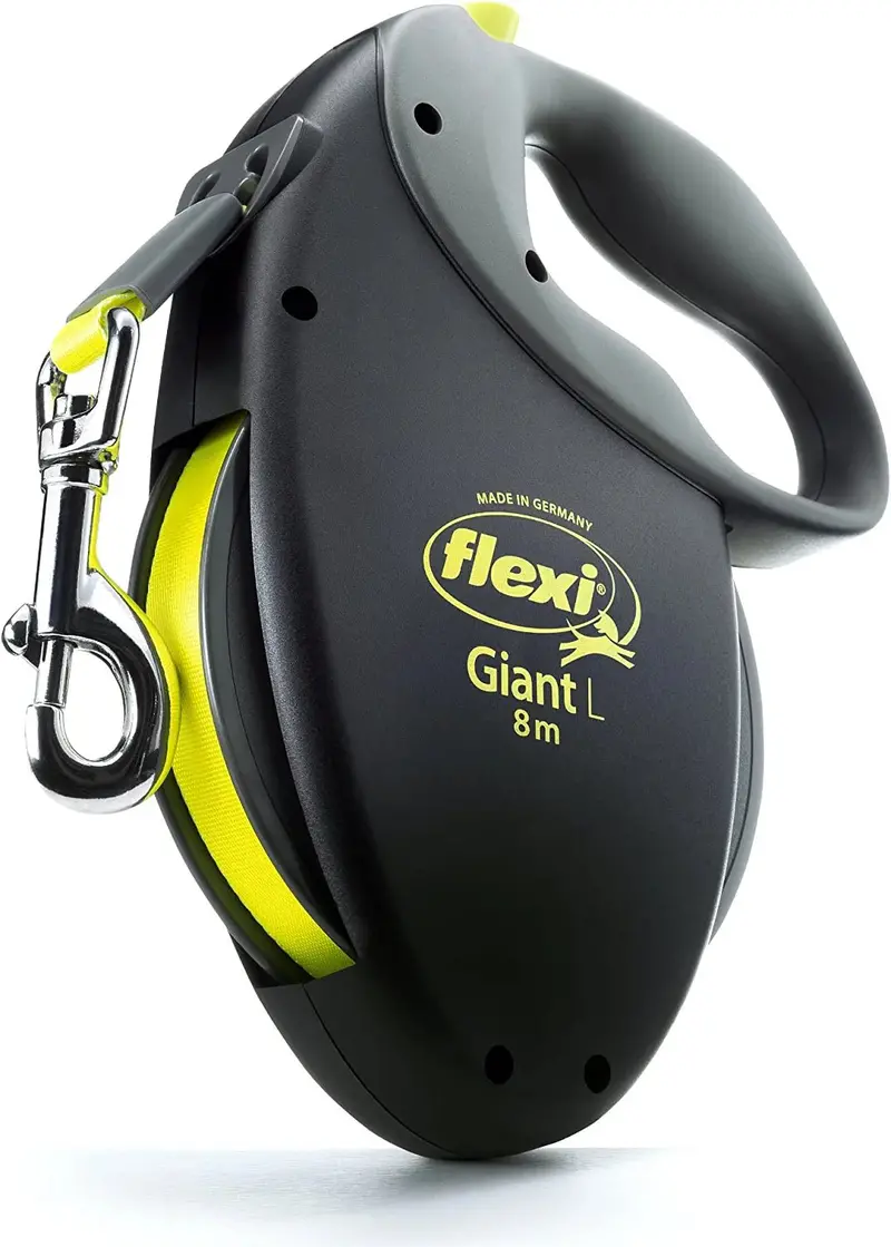 Flexi Giant Retractable Dog Leash – Heavy-Duty Tape Design, 16-Foot Extension, Black/Grey Large Size 1