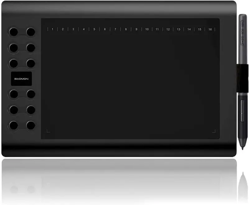 Gaomon M106K Pro Drawing Tablet – Android-Compatible, 28 Express Keys, 8192-Level Pressure Sensitivity, Passive Stylus For Online Teaching & Digital Art 1