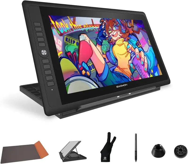 Gaomon Pd156 Pro Drawing Tablet — 15.6-Inch Full-Laminated Pen Display With 120% Srgb, 8192 Pressure Levels & Customizable Hotkeys For Digital Artists 1