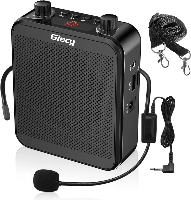 Giecy Portable Voice Amplifier – 30W Bluetooth Pa Speaker With Headset Mic, 2800Mah Battery, Ideal For Classrooms, Meetings, And Outdoor Events 1