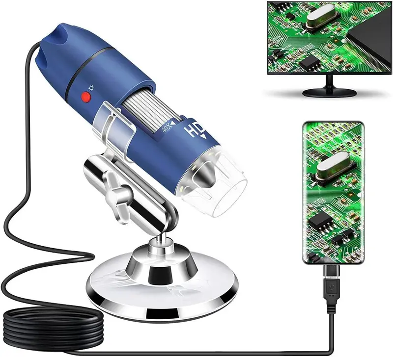 Jiusion 2K Usb Digital Microscope – 40X–1000X Handheld Hd Endoscope For Android, Ios, Windows, Mac & Linux; Ideal For Skin, Coins & Scalp Analysis 1