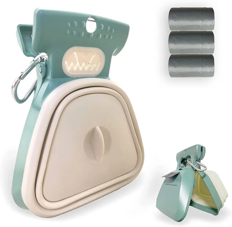Jondarla Portable Pooper Scooper – Lightweight Handheld Pet Waste Tool With Built-In Bag Dispenser And 30 Refill Bags For Walks & Travel 1