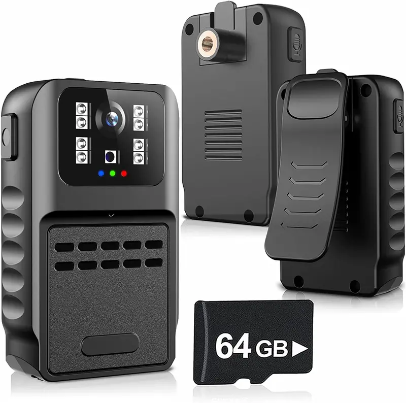 Mini Body-Worn Hd Video Recorder – 1080P, 64Gb, Waterproof, Night Vision, Audio Capture For Security Or Law Enforcement 1