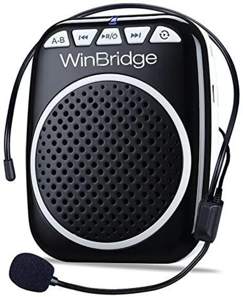 Winbridge Wb001 Ultralight Voice Amplifier – Portable Rechargeable Pa Speaker With Headset Mic For Teachers, Seniors, And Presenters 1