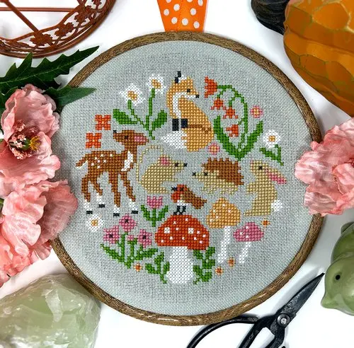 Woodland Whimsy Animal Cross-Stitch Collection 1